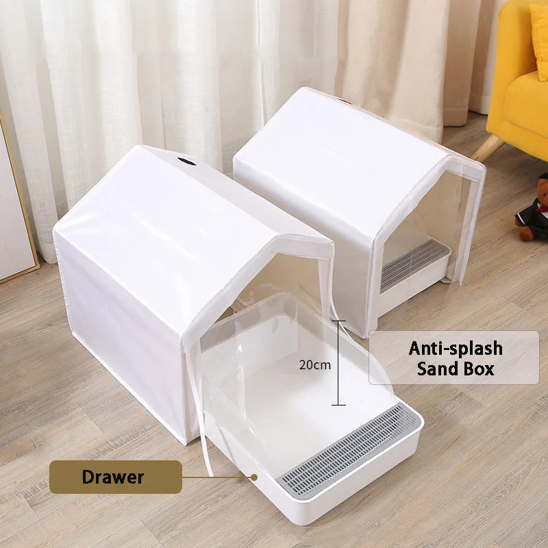 Large Large Closed Anti-splash Plastic Sand Box Cover Toilet Cleaning Bath Drawer Basin Tent Supplies