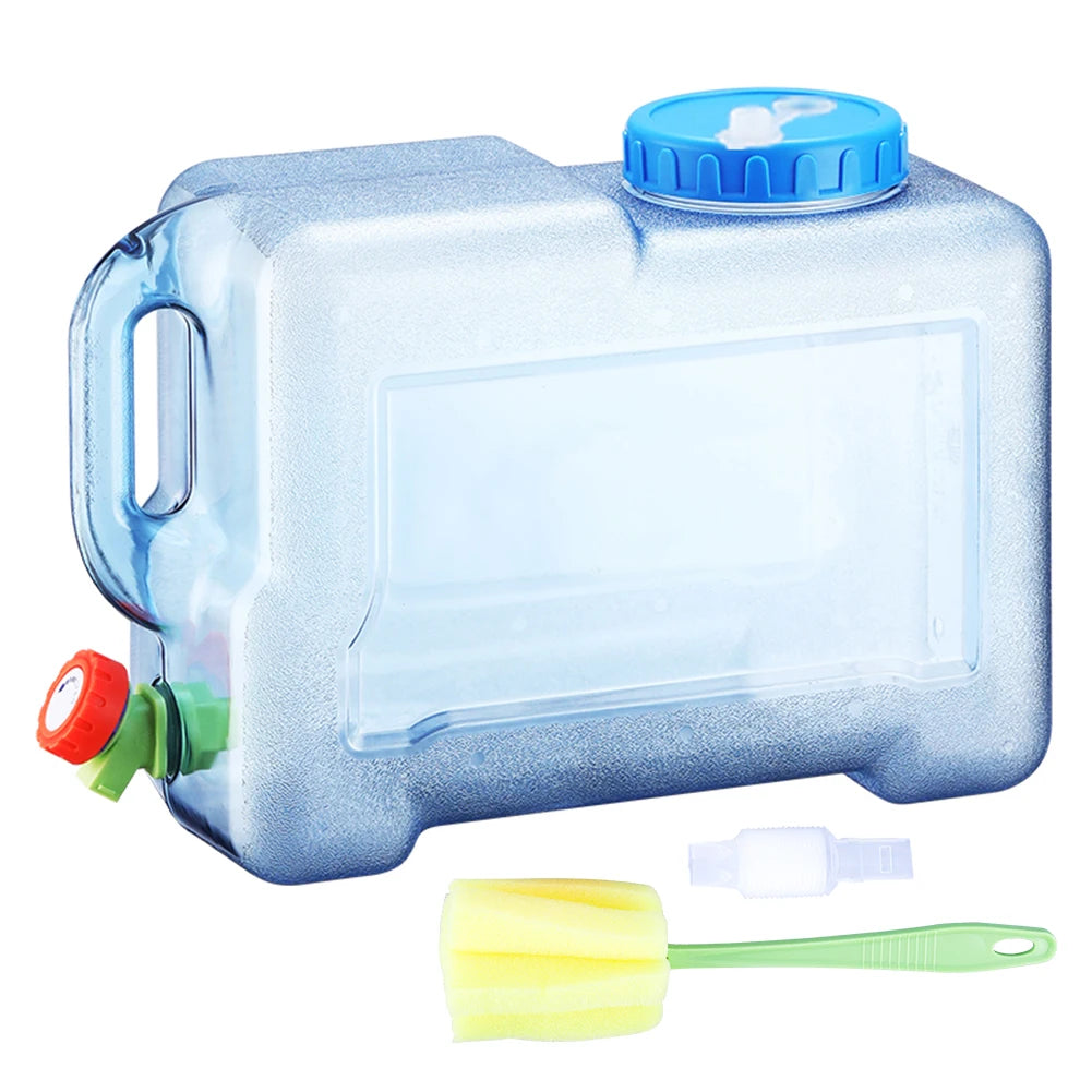 Outdoor Water Bucket With Spigot, Leakproof Camping Water Tank Water Container With Detachable Faucet