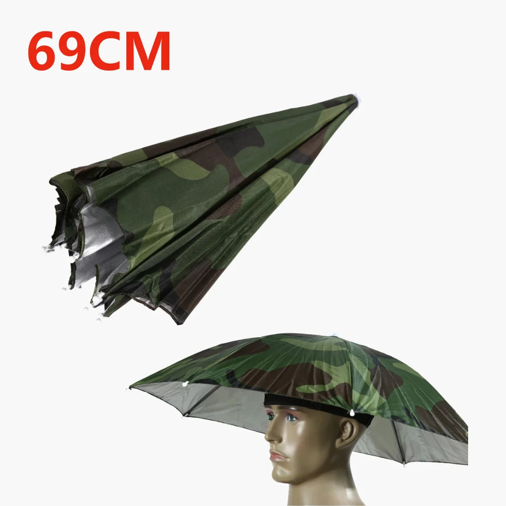 Umbrella Hat Foldable Fishing Sunshade Headwear Cap Waterproof Camping Beach Fishing Hat