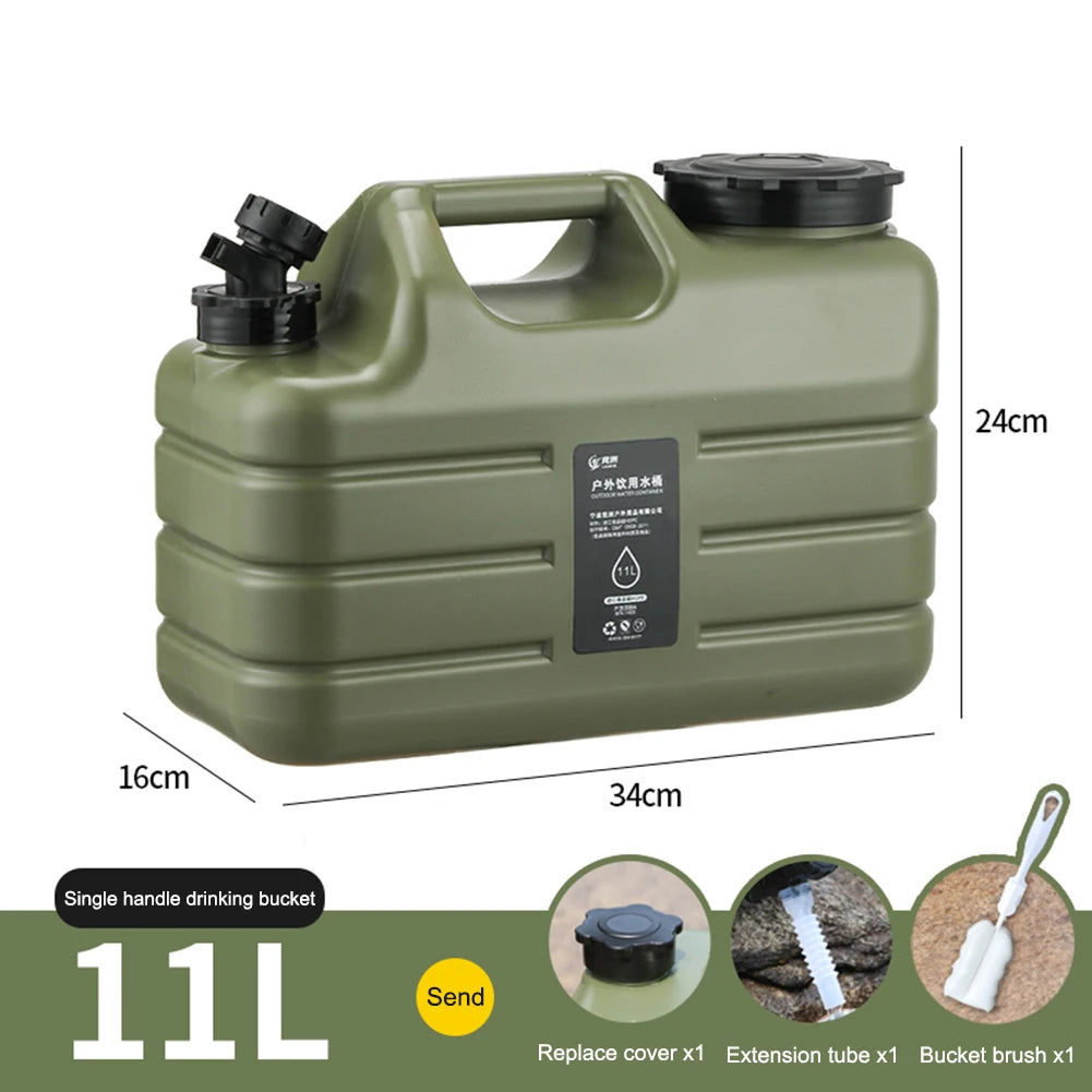 Drinking Water Container with Spigot, Leakproof Camping Water Tank Large Capacity Water Storage Carrier
