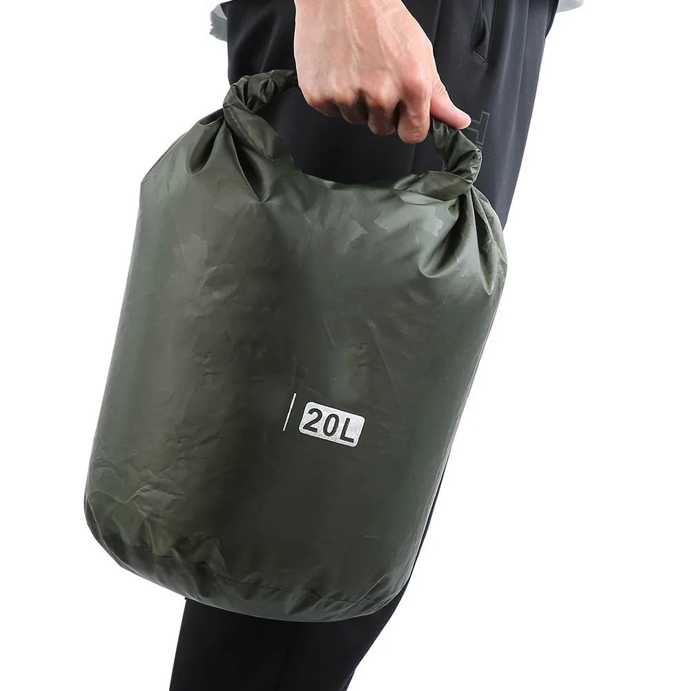Waterproof Dry Bag PVC Outdoor Foldable Waterproof Barrel Dry Bag Storage Carrying Bags Camping Hiking Beach Outdoor Barrel Bag