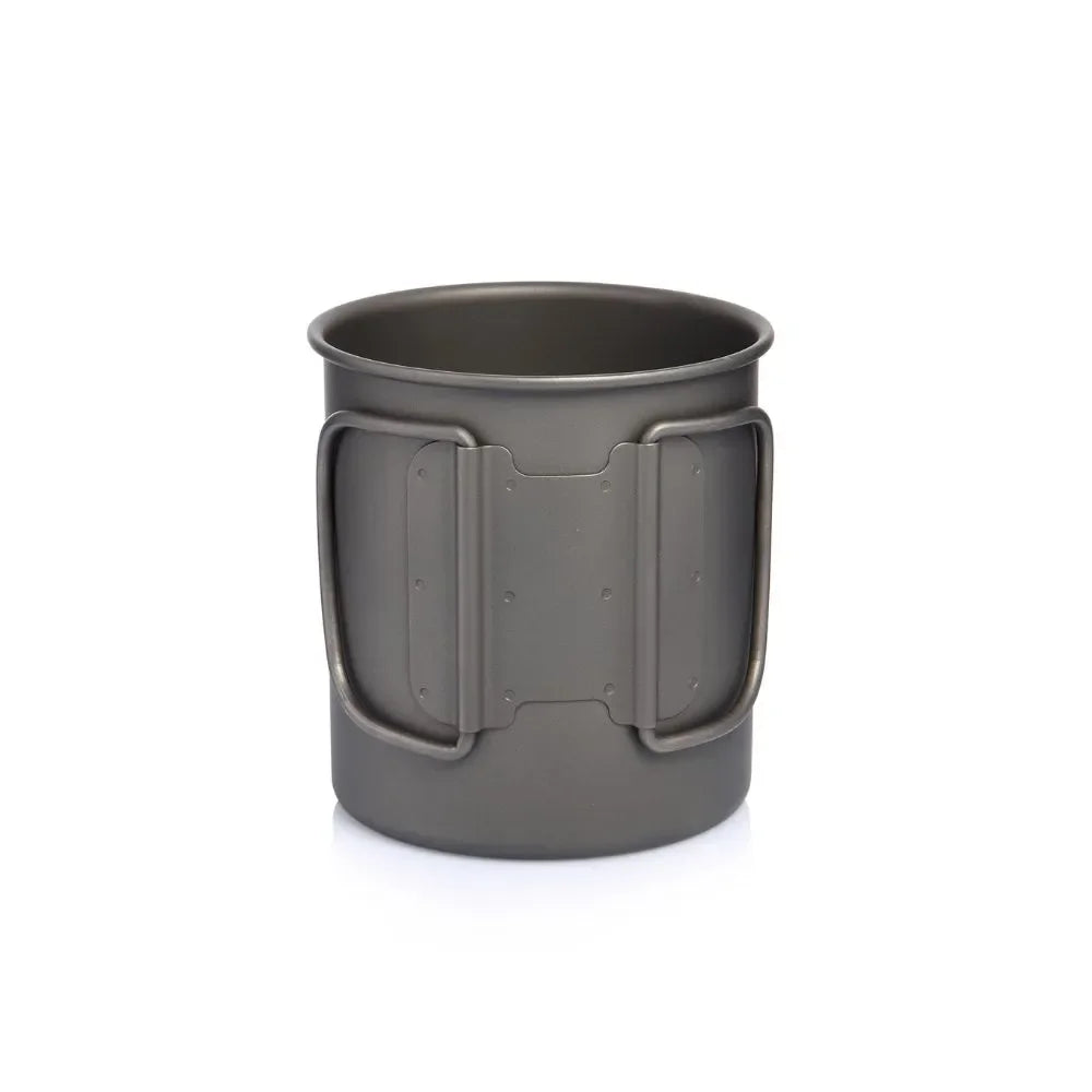 Camping Mug. Titanium Cup. Tableware Picnic Utensils Outdoor Kitchen Equipment Travel Cooking Set Cookware Hiking
