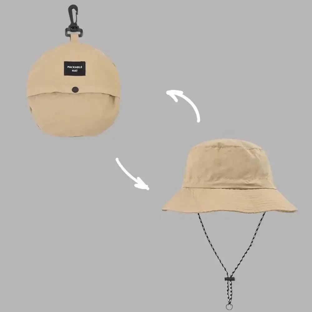 Foldable Waterproof Fisherman Hat Unisex. Summer Sun Protection Cap for Camping Hiking Mountaineering Outdoor Activities