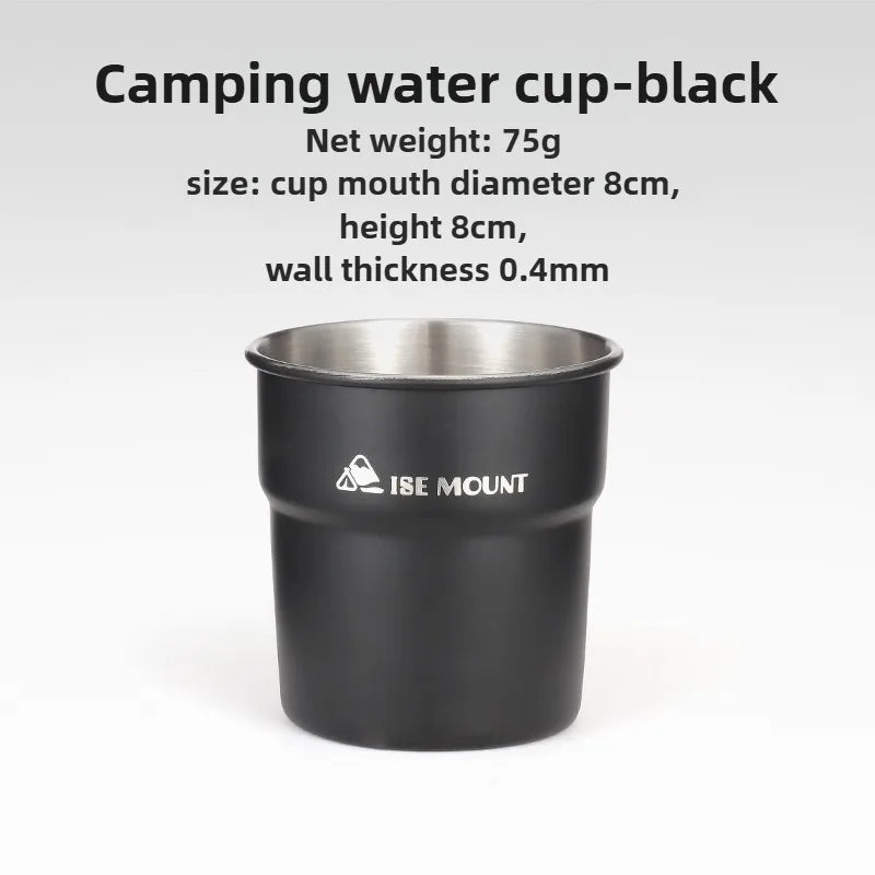 Outdoor stainless steel cup camping beer cup for camping beverage with storage bag