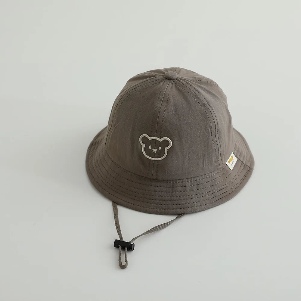 Cute Bear Baby Bucket Hats. Boy Girl Summer Uv Protection Fisherman Caps Kids Outdoor Sunshade Panama Basin Caps
