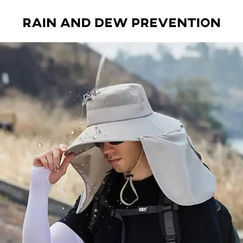 Sun Protection Bucket Hat. Summer Outdoor Hunting Cycling Hiking Hats Camping Visor Caps Removable Fisherman Cap for Men Women