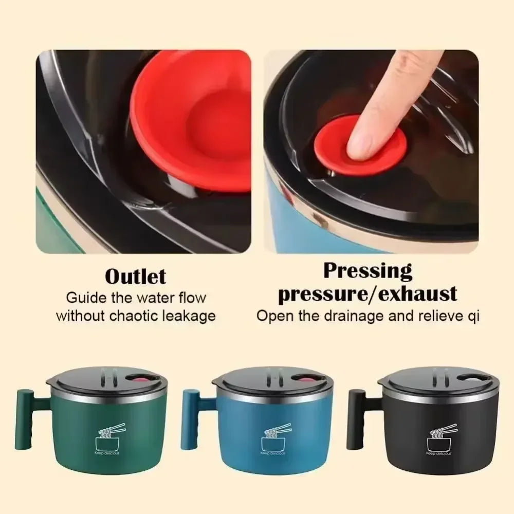 Ramen Bowl, Lunch Container, Large Thai Soup Bowls, Tableware with Phone Stand, Cereal Bowls for Home, Kitchen, Camping,
