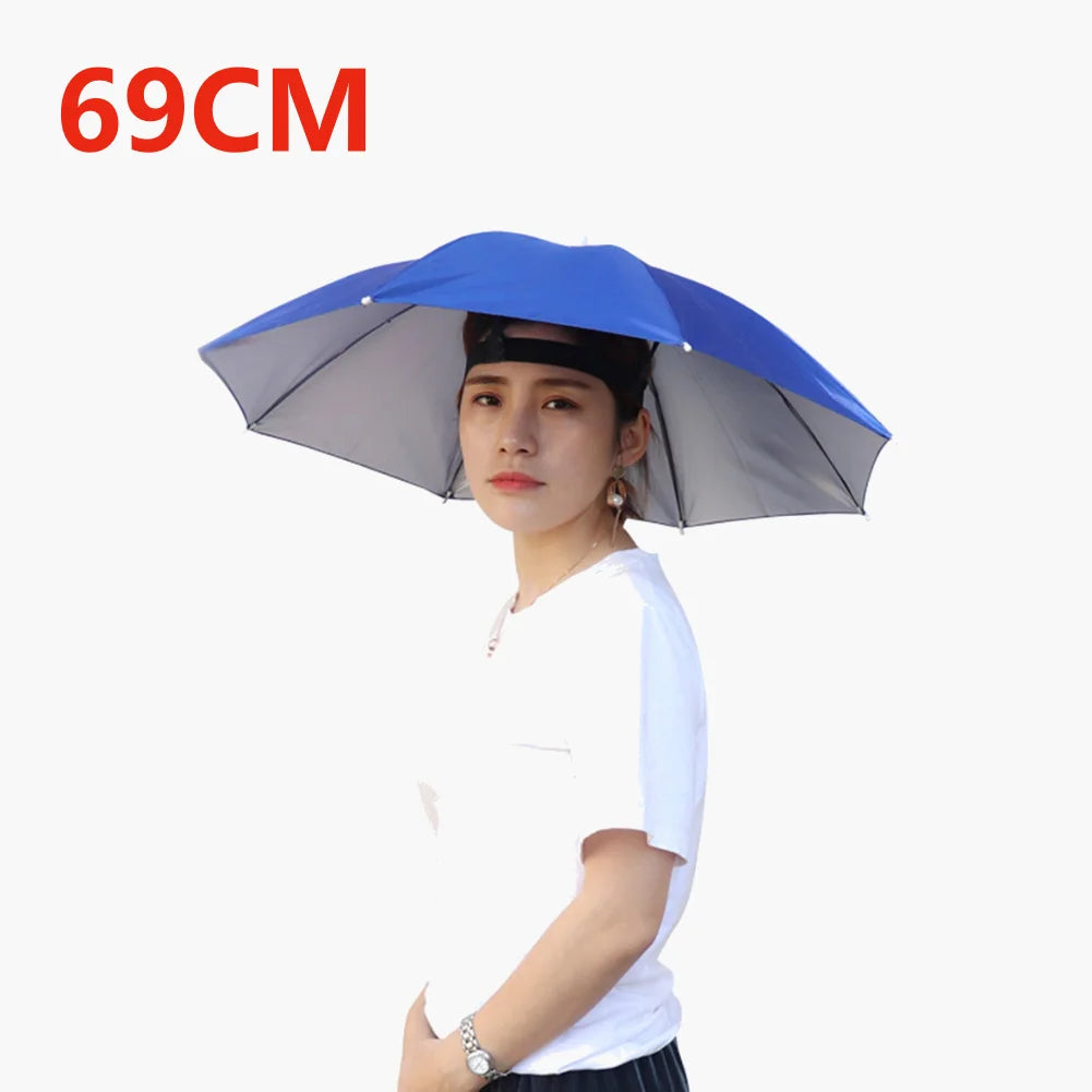 Umbrella Hat Foldable Fishing Sunshade Headwear Cap Waterproof Camping Beach Fishing Hat