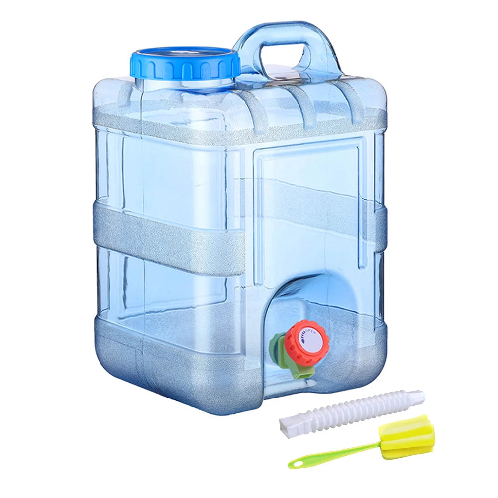 Outdoor Water Bucket With Spigot, Leakproof Camping Water Tank Water Container With Detachable Faucet