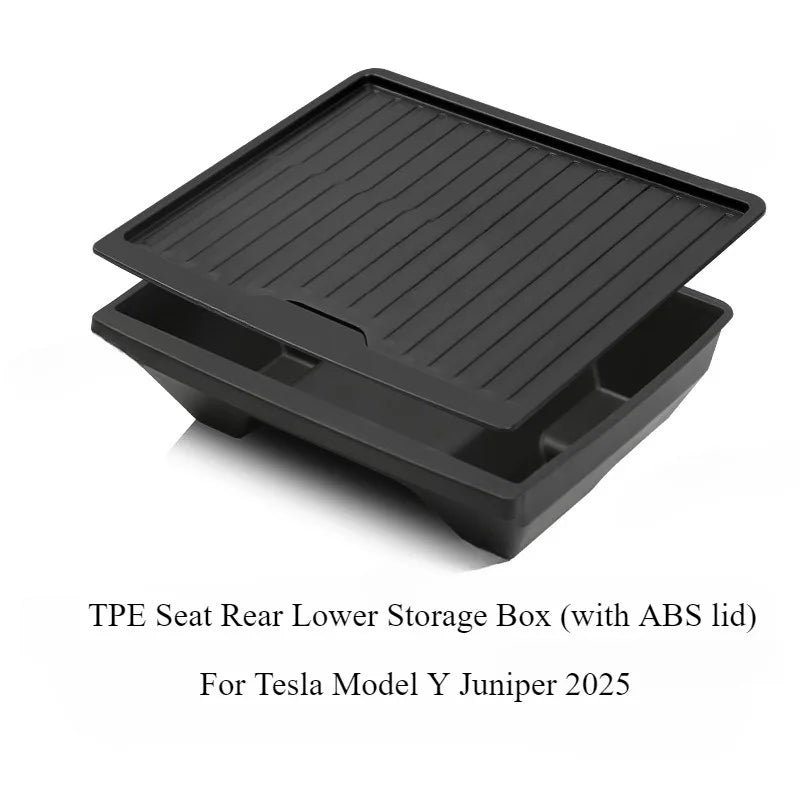 Tesla Model Y Juniper 2025, Front Seat Storage Box, Under Seat Organizer Trash Can Car Interior Accessories
