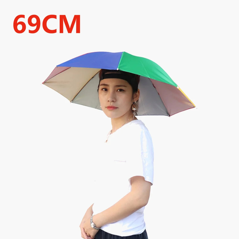 Umbrella Hat Foldable Fishing Sunshade Headwear Cap Waterproof Camping Beach Fishing Hat
