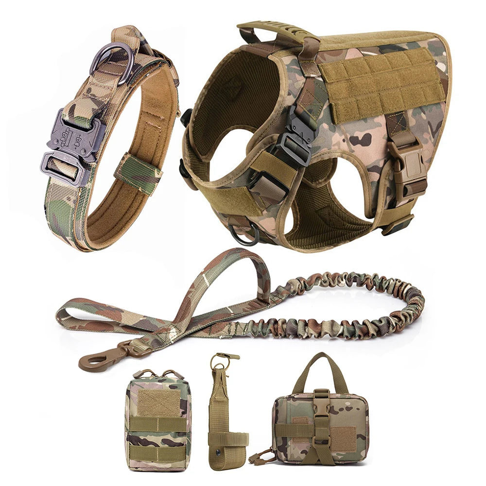 Large Dog Harness And Leash Set, Training Walking Vest Dog Harness And Collar For Medium Large Dogs