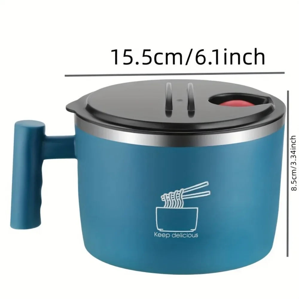 Ramen Bowl, Lunch Container, Large Thai Soup Bowls, Tableware with Phone Stand, Cereal Bowls for Home, Kitchen, Camping,