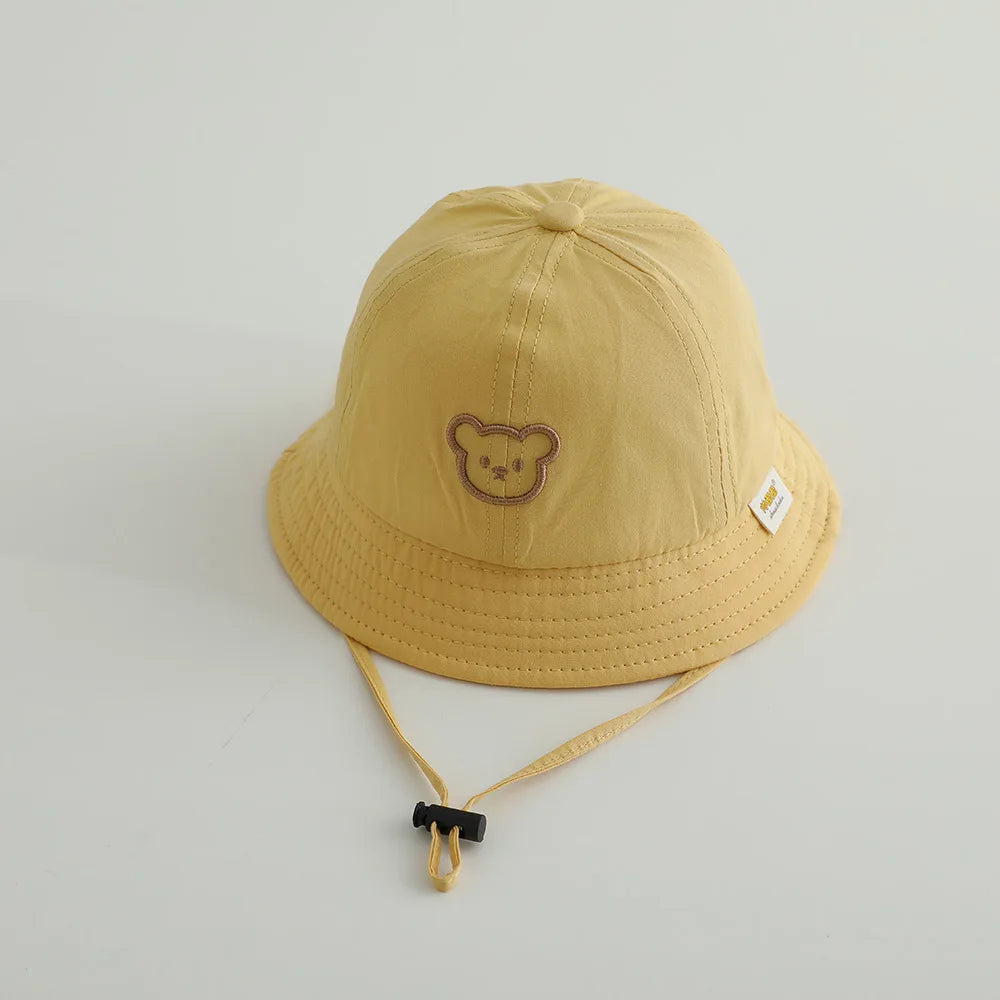 Cute Bear Baby Bucket Hats. Boy Girl Summer Uv Protection Fisherman Caps Kids Outdoor Sunshade Panama Basin Caps
