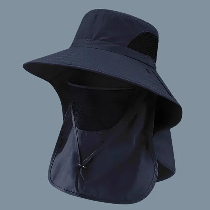 Summer Sun Hats UV Protection. Outdoor Hunting Fishing Cap For Men Women. Hiking Camping Visor. Bucket Hat Neck Flap Fisherman Hat