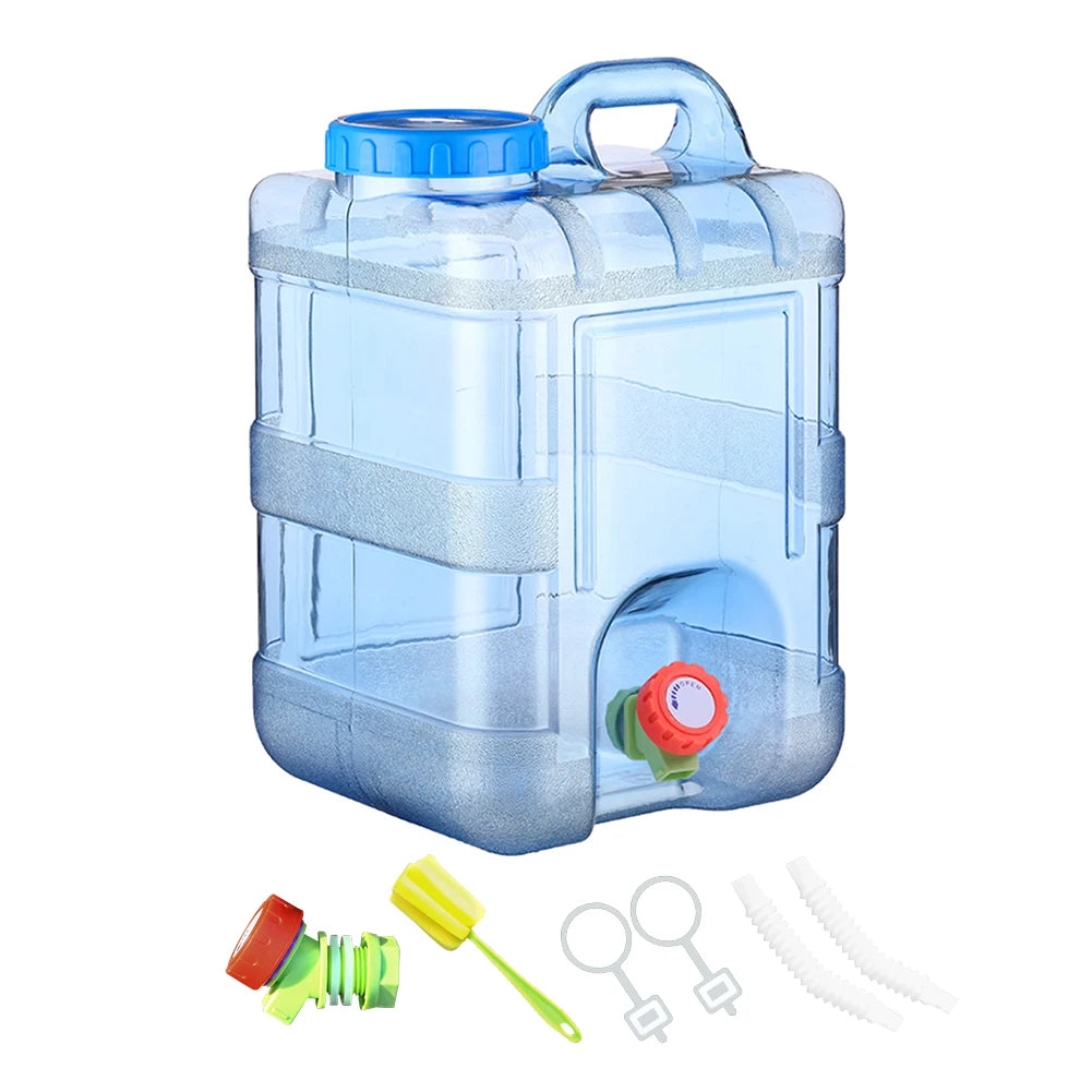 Outdoor Water Bucket With Spigot, Leakproof Camping Water Tank Water Container With Detachable Faucet