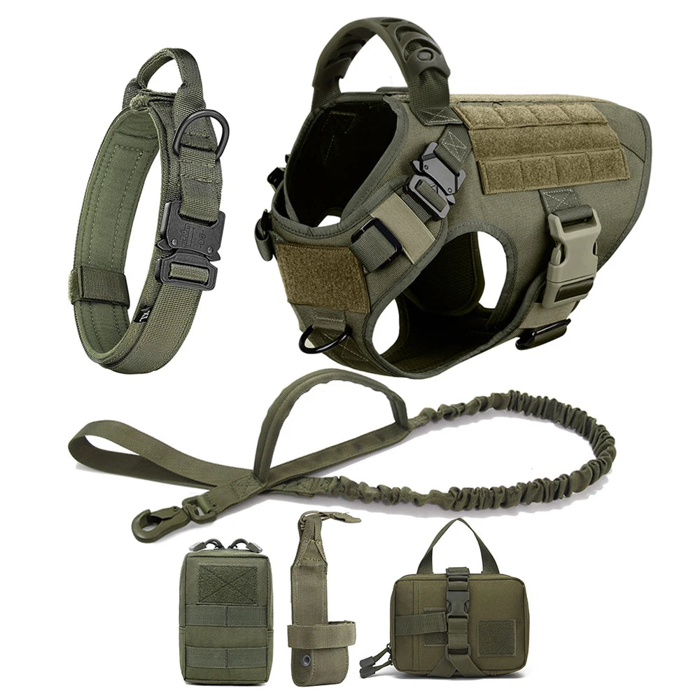 Large Dog Harness And Leash Set, Training Walking Vest Dog Harness And Collar For Medium Large Dogs