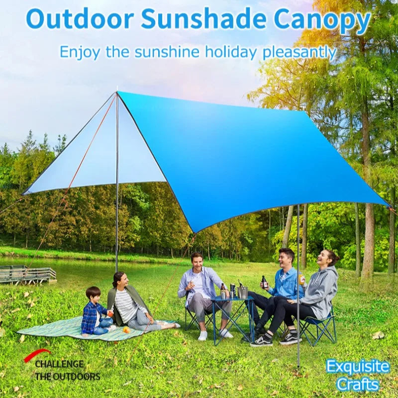 Camping Tarp. Waterproof Tent Awning. Shade Garden Canopy. Beach Sunshade Outdoor Ultralight Sun Shelter.
