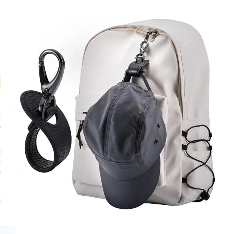 Travel Hat Clip Leather Golf Baseball Hat Clip Summer Hat Strap Towel Glove Storage Wallet Buckle Latch Clip