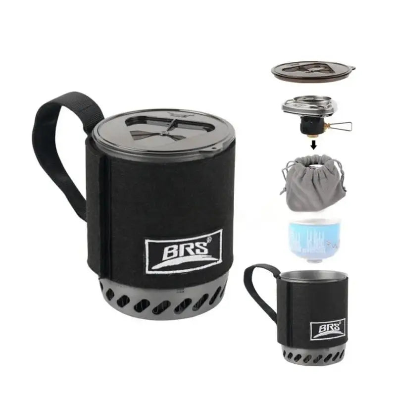 Camping Integrated Heat Collecting Pot Burner Ultralight Portable Hiking Furnace Outdoor Cooking Backpacking Stove System