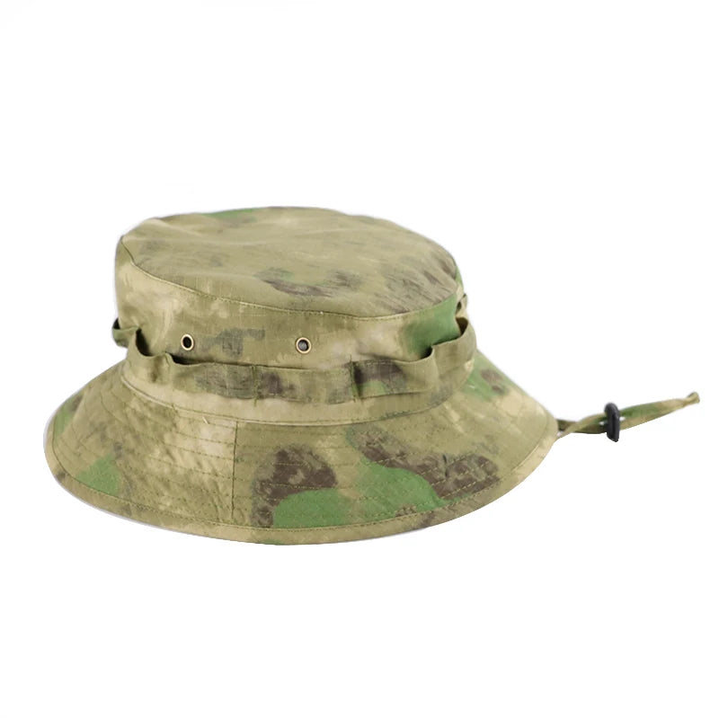 Men & Women Top Camo Summer Casual Tactical Boonie Hats Camouflage. Travel Bucket Hat Hunting Fishing Adjustable Jungle Bush Cap