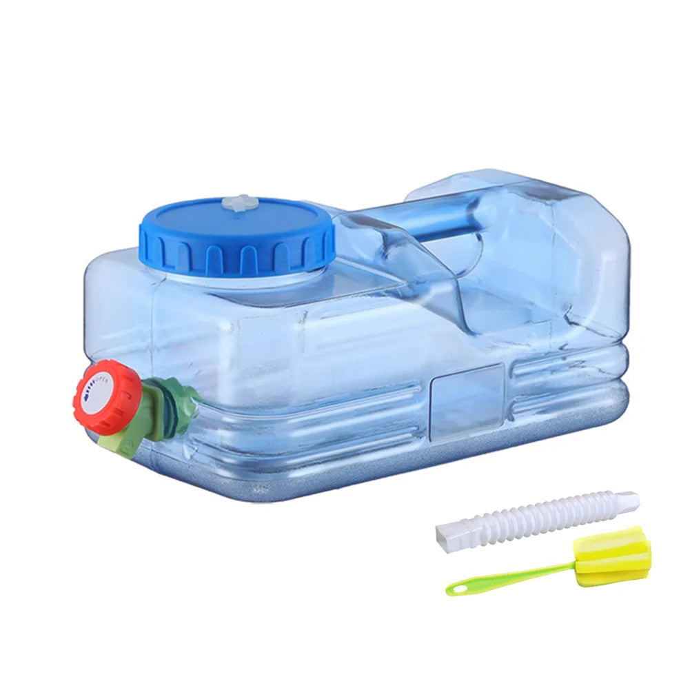 Outdoor Water Bucket With Spigot, Leakproof Camping Water Tank Water Container With Detachable Faucet