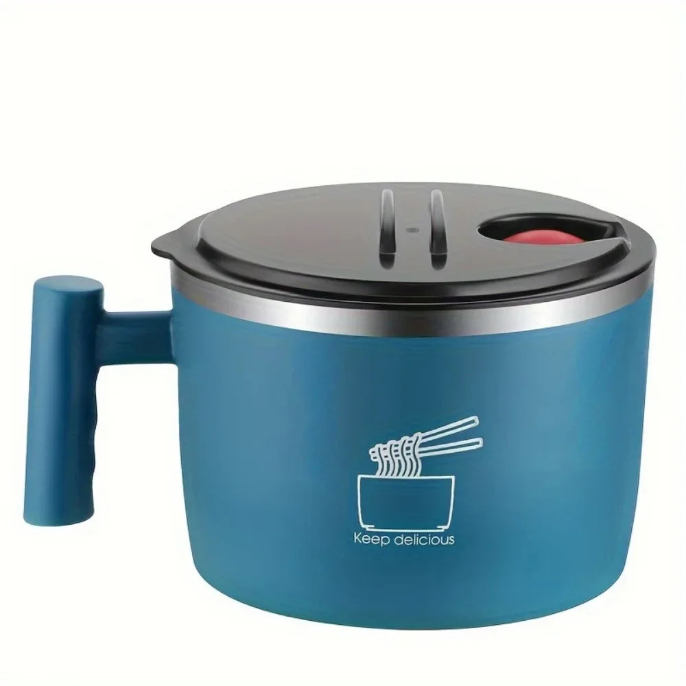 Ramen Bowl, Lunch Container, Large Thai Soup Bowls, Tableware with Phone Stand, Cereal Bowls for Home, Kitchen, Camping,