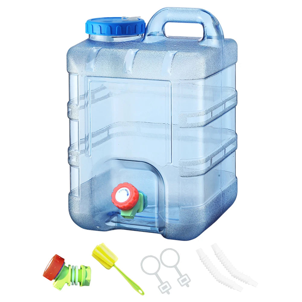 Outdoor Water Bucket With Spigot, Leakproof Camping Water Tank Water Container With Detachable Faucet