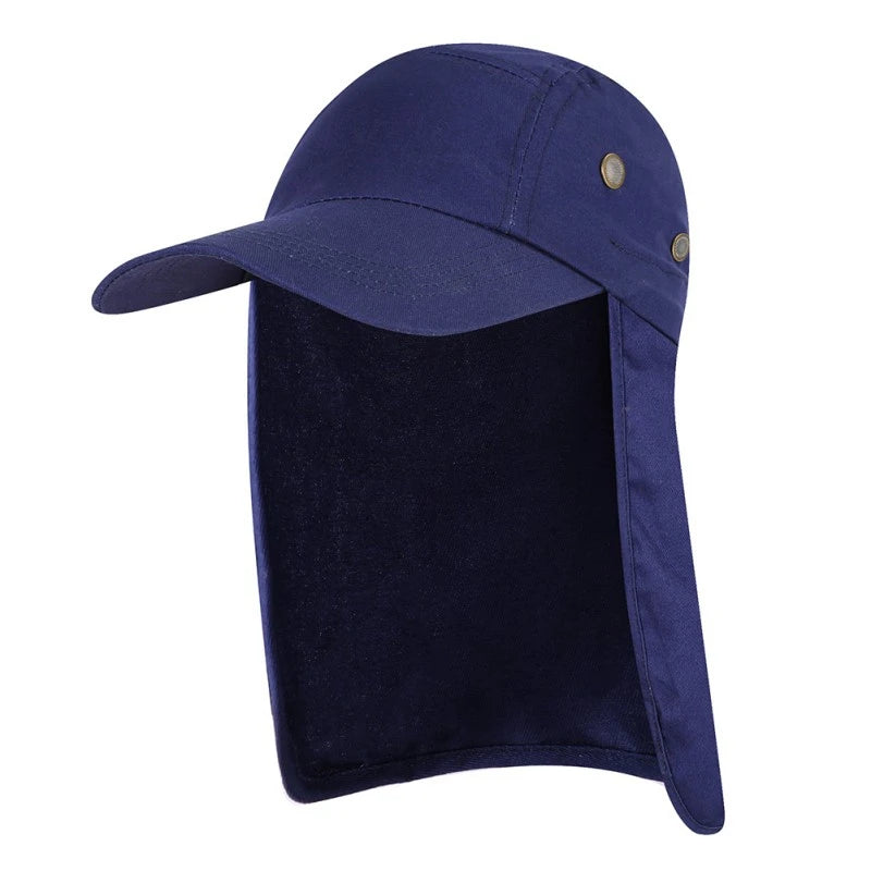 Outdoor Summer Sunscreen Fisherman Hats Women Men. Breathable Fishing Caps Wide Brim Sun Hat with Neck Flap For Travel Hiking