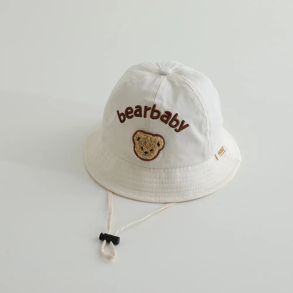 Cute Bear Baby Bucket Hats. Boy Girl Summer Uv Protection Fisherman Caps Kids Outdoor Sunshade Panama Basin Caps