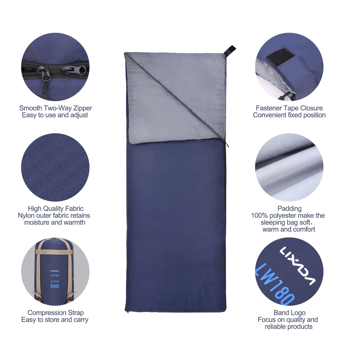 Outdoor Envelope Sleeping Bag Camping Travel Hiking Ultra-light Sleeping Bag Travel Bag Hiking