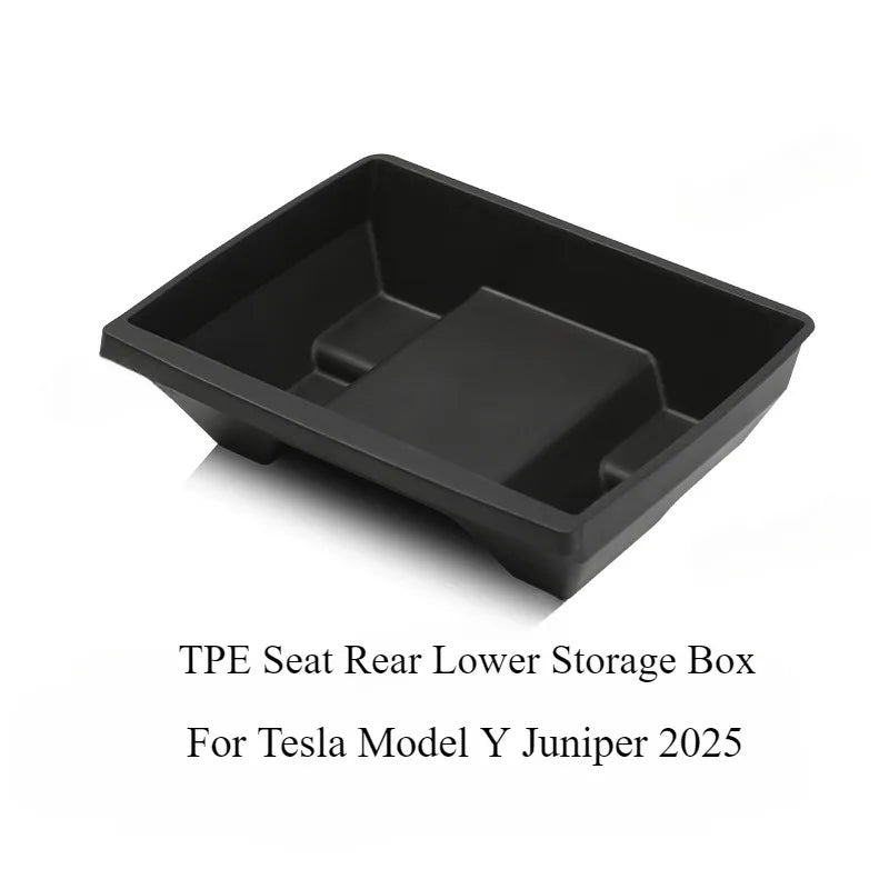 Tesla Model Y Juniper 2025, Front Seat Storage Box, Under Seat Organizer Trash Can Car Interior Accessories