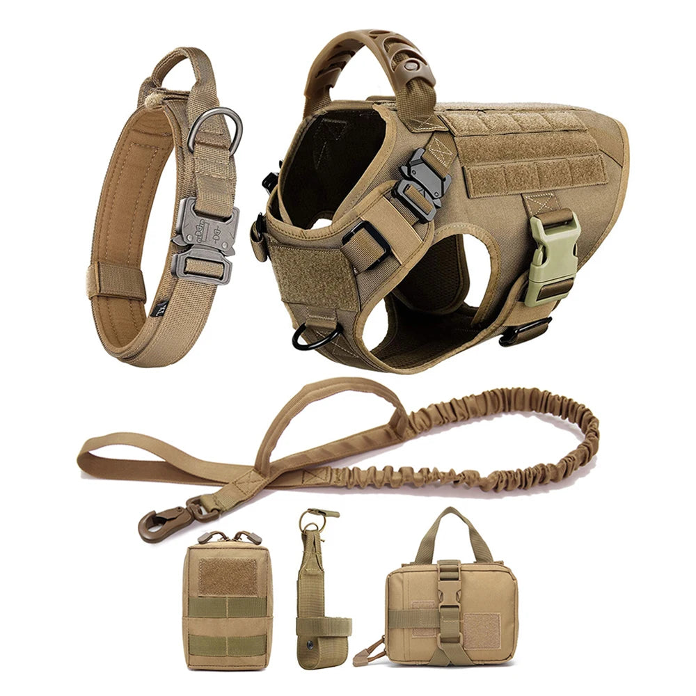 Large Dog Harness And Leash Set, Training Walking Vest Dog Harness And Collar For Medium Large Dogs
