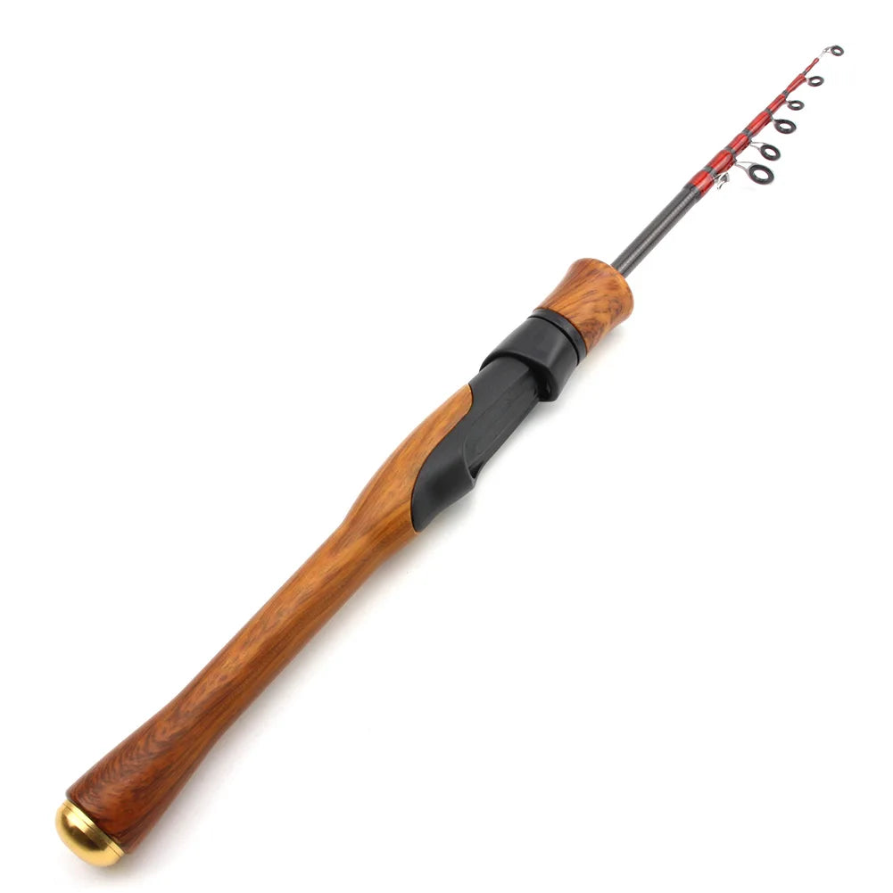 Telescopic Spinning Casting Rod, Travel Fishing Pole Mini Short Light Baitcasting Rod for Trout Fishing