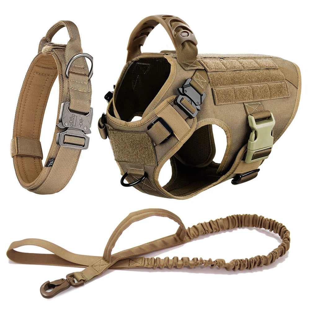 Large Dog Harness And Leash Set, Training Walking Vest Dog Harness And Collar For Medium Large Dogs