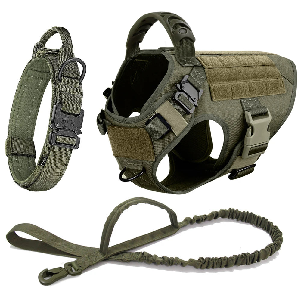Large Dog Harness And Leash Set, Training Walking Vest Dog Harness And Collar For Medium Large Dogs