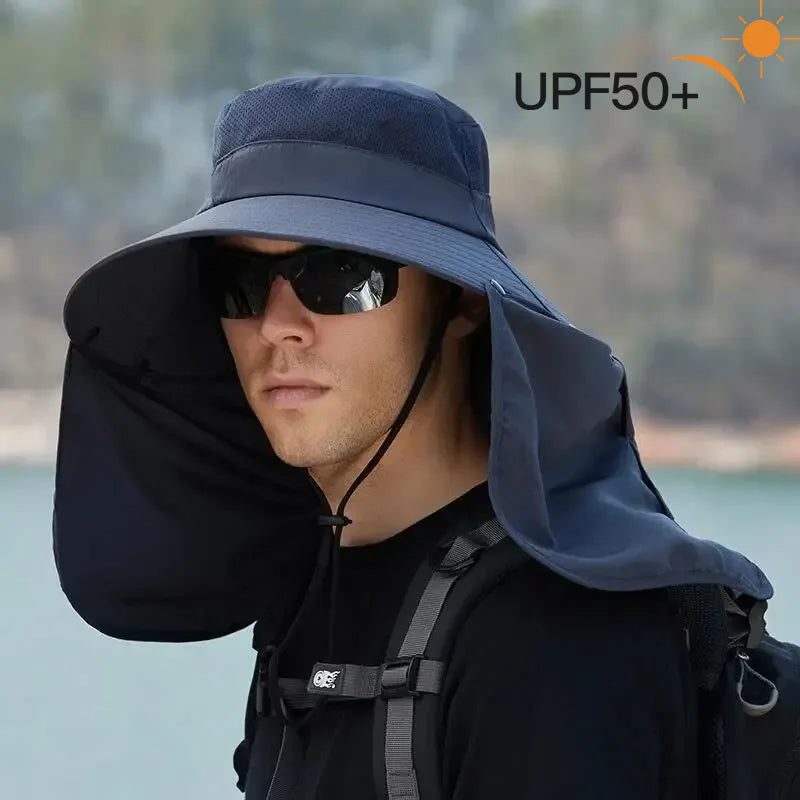 Sun Protection Bucket Hat.  Summer Outdoor Hunting Cycling Hiking Hats Camping Visor Caps Removable Fisherman Cap for Men Women
