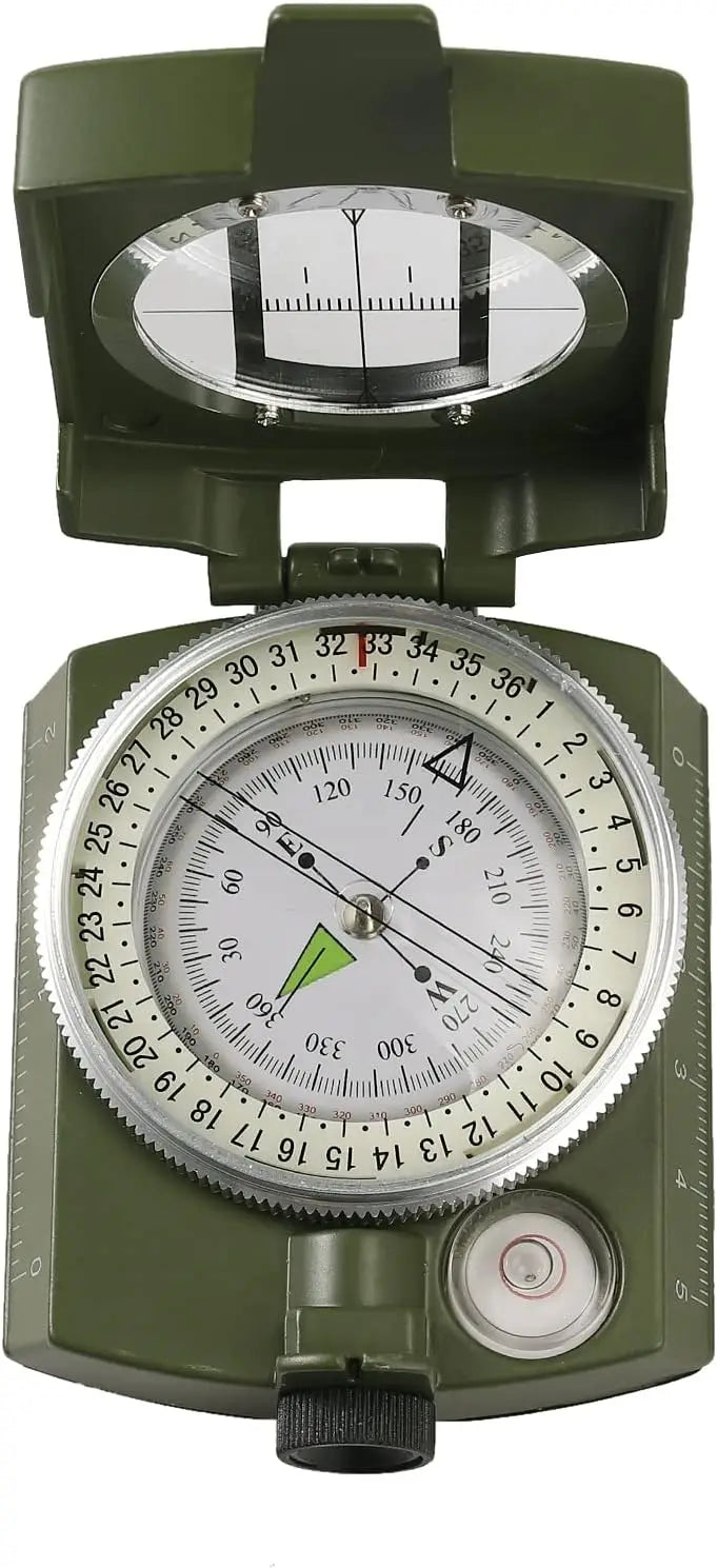 Compass, Military, Waterproof, Sighting, Bubble Levels, Carrying Bag, for Hiking, Camping, Climbing, Biking.