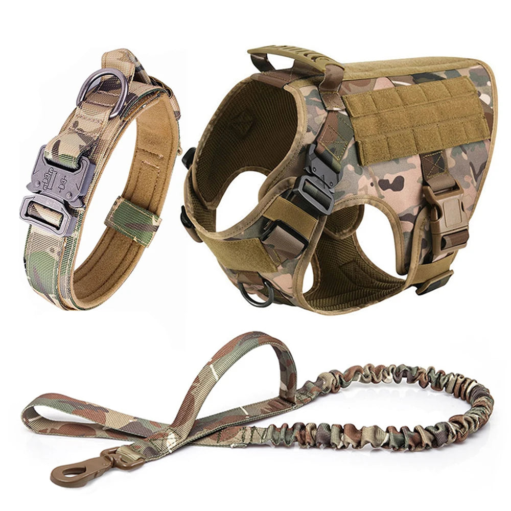 Large Dog Harness And Leash Set, Training Walking Vest Dog Harness And Collar For Medium Large Dogs