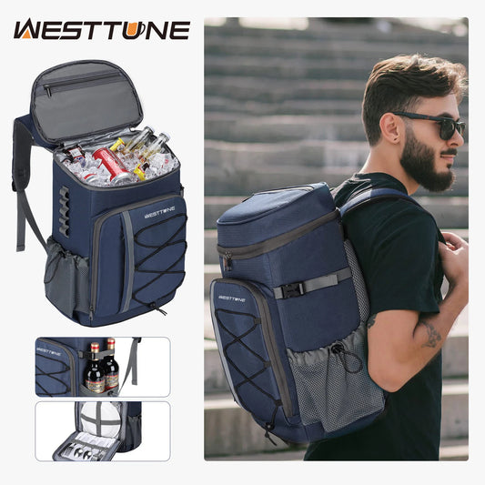 Cooler Backpack Leakproof Insulated. Soft Cooler Bag. Camping Beach Cooler Ice Chest Backpack for Hiking Travel