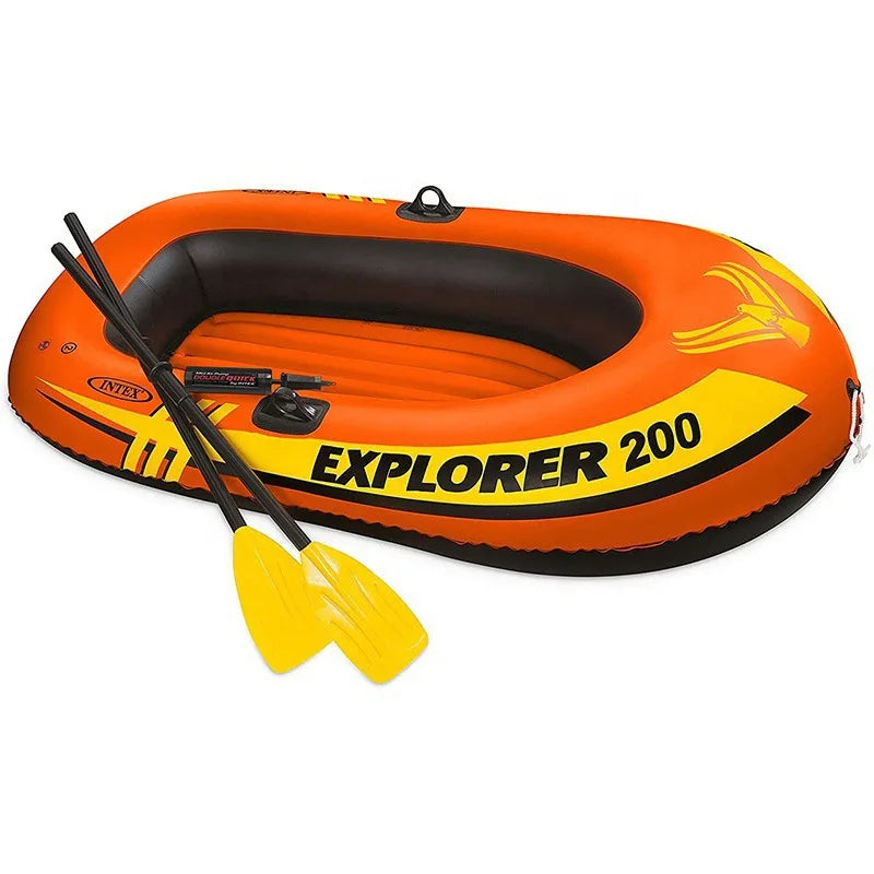 Intex 68324 Inflatable Rubber Boat - 4-Person Kayak For Fishing, Rafting, And Rowing