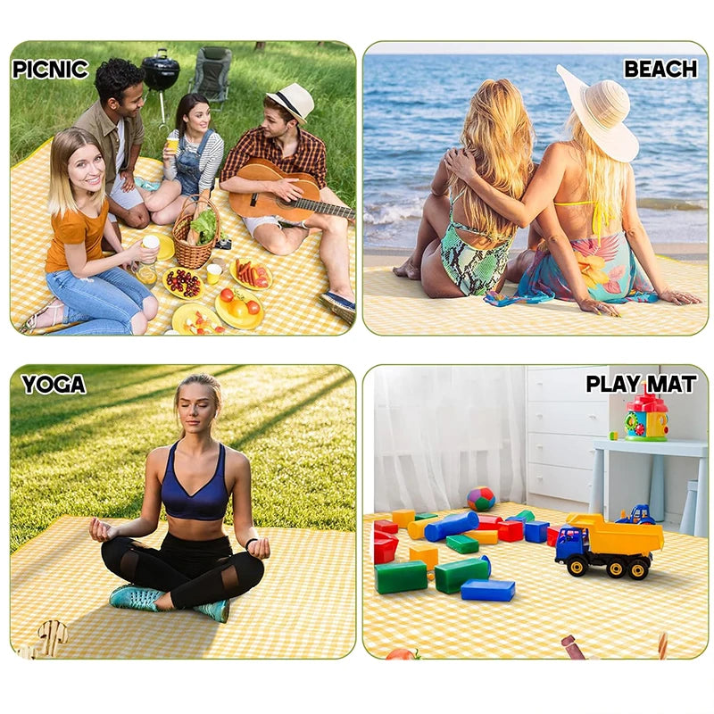 Picnic Mat Spring Outing Camping Supplies Waterproof Moisture-proof Outdoor Portable Storage Suitable for Beach Grassland TMZ