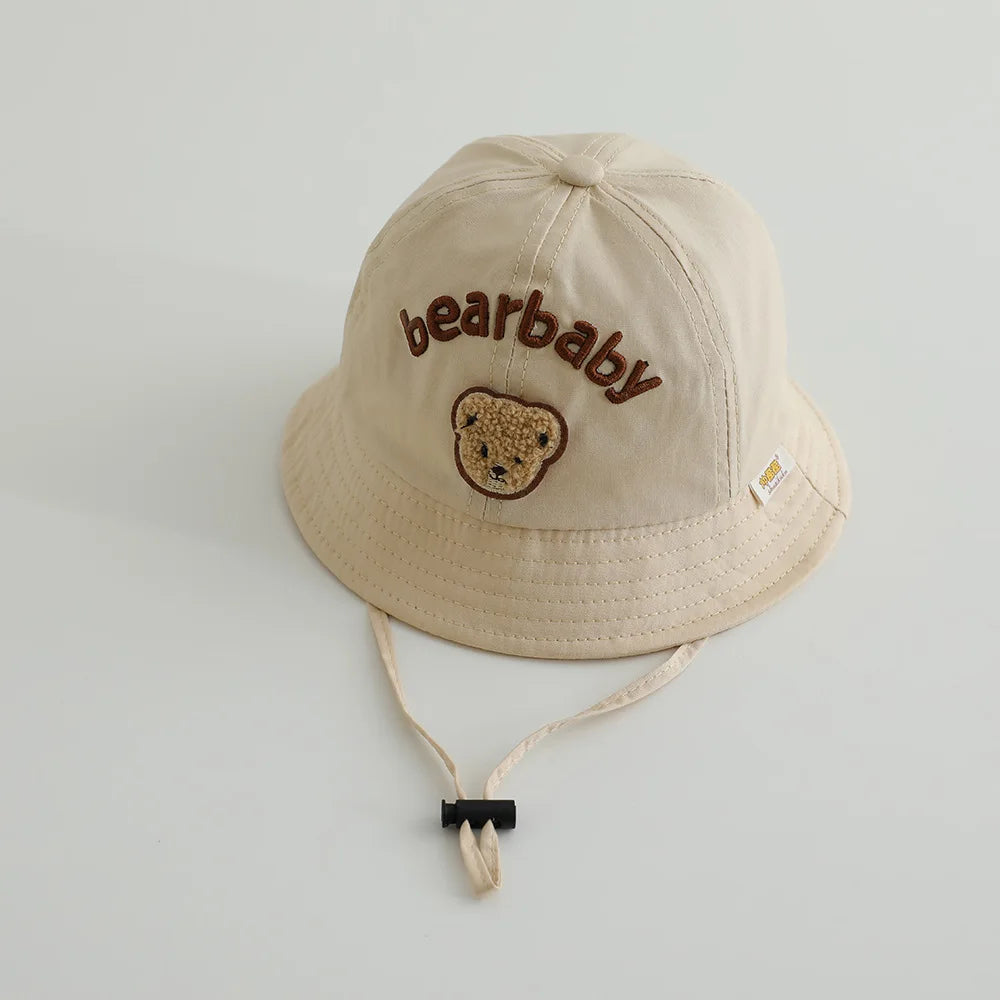 Cute Bear Baby Bucket Hats. Boy Girl Summer Uv Protection Fisherman Caps Kids Outdoor Sunshade Panama Basin Caps