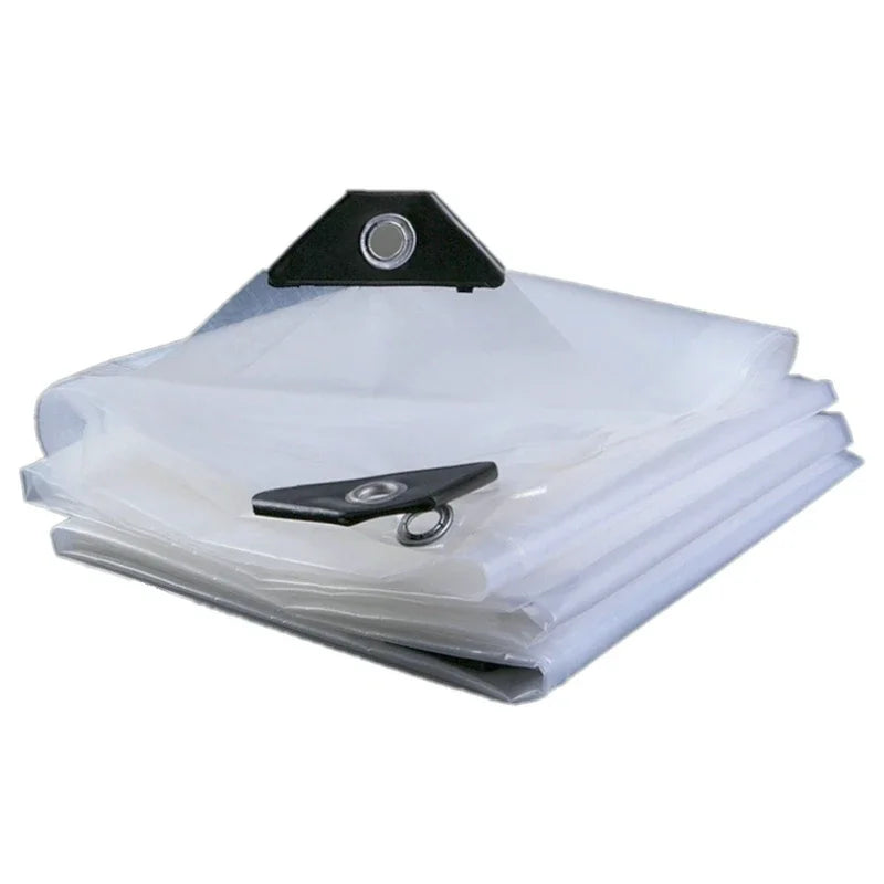 Transparent PVC Tarpaulin Tent Cover Windows Windproof Waterproof Garden Tarp