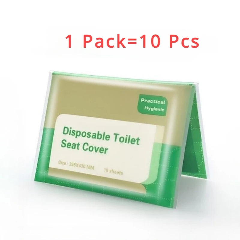 100PCS Disposable Toilet Seat Cover Portable Travel Camping Hotel Bathroom Degradable Waterproof Toilet Mat Accessories