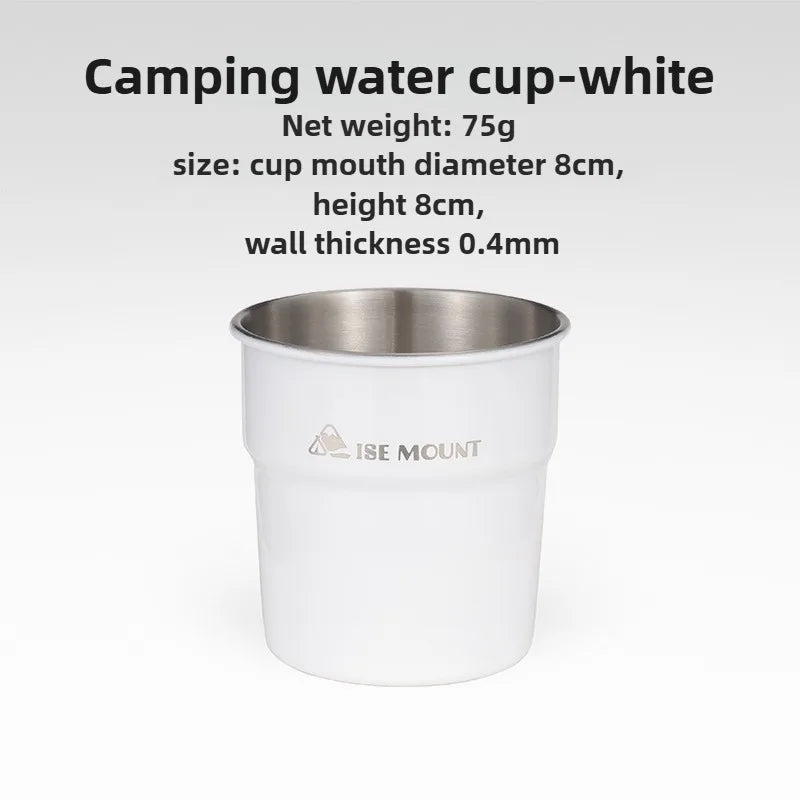 Outdoor stainless steel cup camping beer cup for camping beverage with storage bag