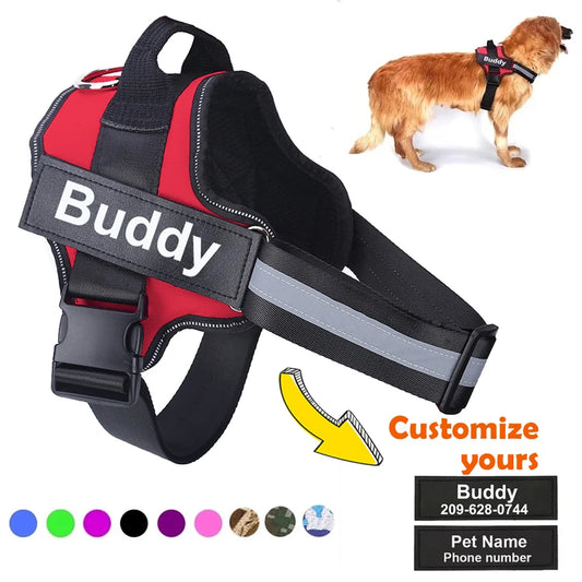 Personalized Dog Harness. NO PULL Reflective Breathable Pet Harness. Vest For Small or Large Dog. Outdoor Walk Training Accessories
