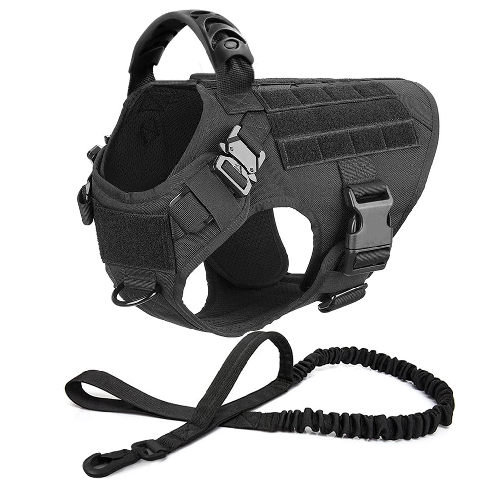 Large Dog Harness And Leash Set, Training Walking Vest Dog Harness And Collar For Medium Large Dogs