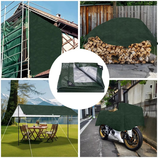 Massive Tarpaulin , Heavy-Duty 3mx4m/3m  Tarp, Rain Cover, Reinforced, Multipurpose for Outdoor Garden, Backyard Awning and Cano