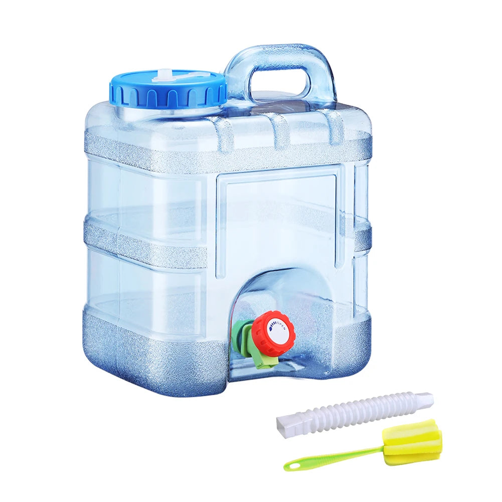 Outdoor Water Bucket With Spigot,  Leakproof Camping Water Tank Water Container With Detachable Faucet